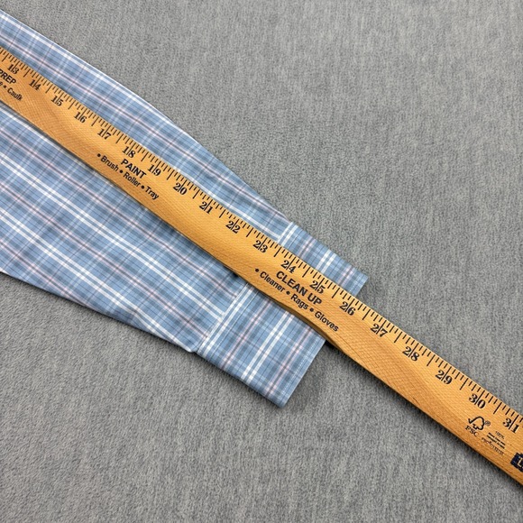 Untuckit Shirt Men 2XL XXL Blue Plaid Wrinkle Free Button Up Relaxed‎ Work - Picture 7 of 9